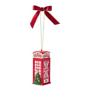 Spode Christmas Tree juletrepynt British Phone Box