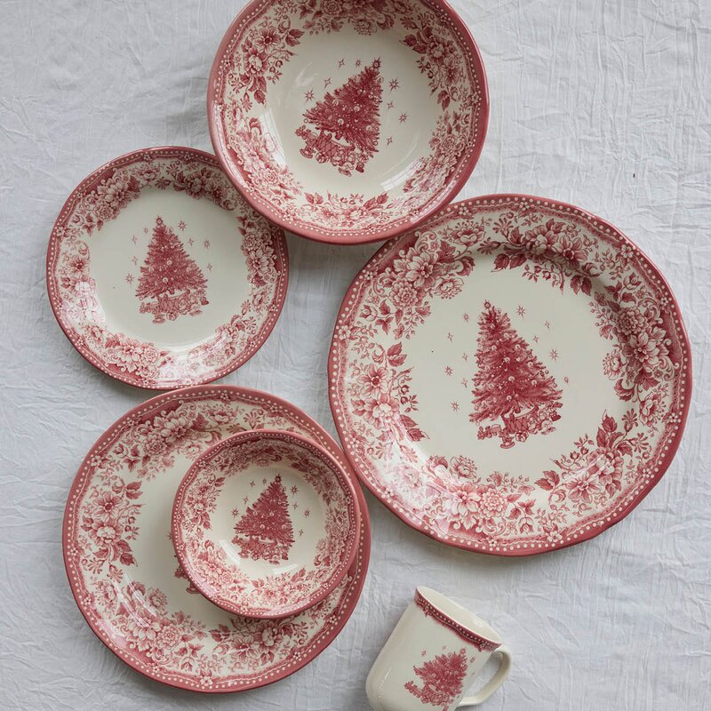 Holmen Diana salatbolle 24 cm rød