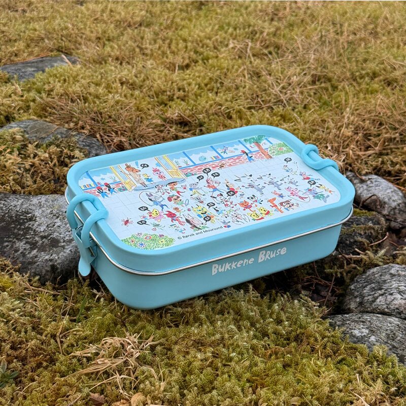 Modern House Bukkene Bruse matboks 1L back to school blå