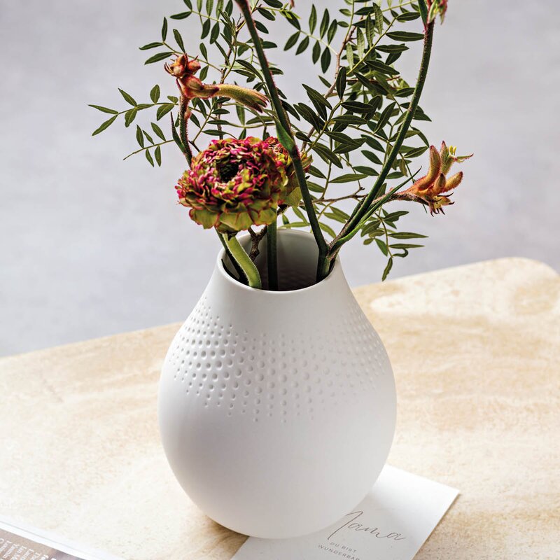 Villeroy & Boch Manufacture Collier Blanc vase 20 cm hvit 