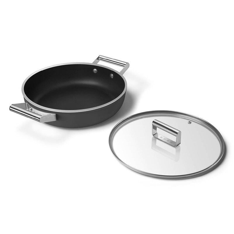 SMEG Traktørpanne 28 cm keramisk svart