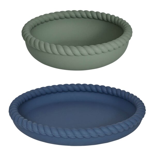 OYOY Mellow tallerken og bolle 18 cm blue Olive