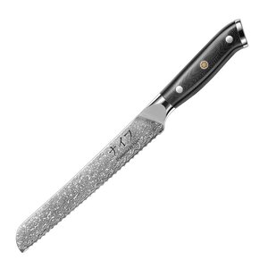 Damaskus by Haws Brødkniv 33 cm svart