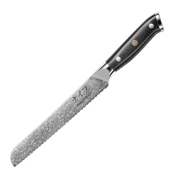 Damaskus by Haws Brødkniv 33 cm svart
