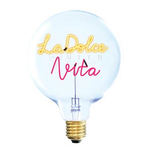 Elements Lighting MITB lyspære LED 17 cm La Dolce Vita ravfarget/rød