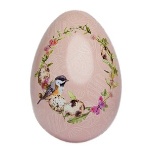 Inspirasjon Forlag Påskeegg metall 15 cm Vintage krans rosa