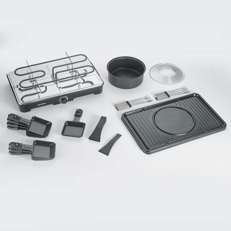 Severin Fondue-raclette kombinert 2-i-1 RG 2347 svart