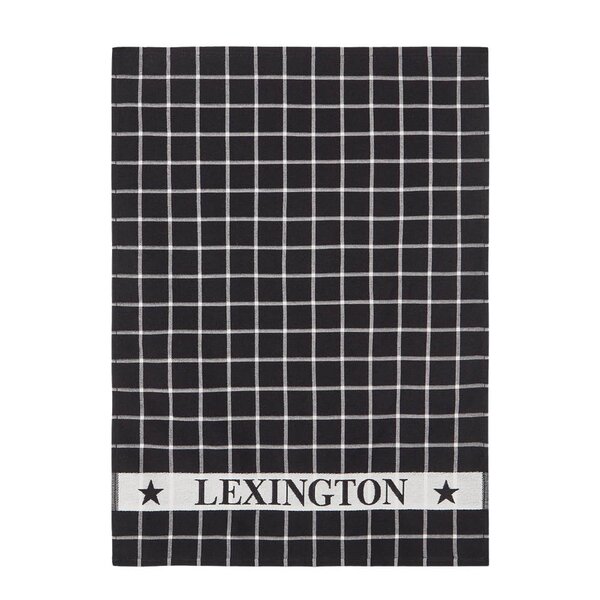 Lexington - Frotté kjøkkenhåndkle 50x70 cm svart/hvit