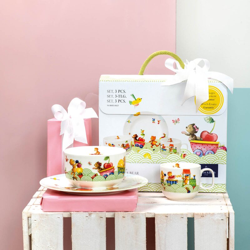 Villeroy & Boch Happy as a Bear sett 3 deler