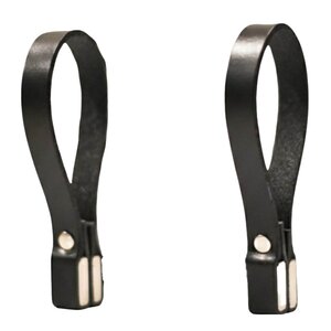 Nordan Home Magnetisk håndkleholder i skinn 8x1 cm 2 stk svart
