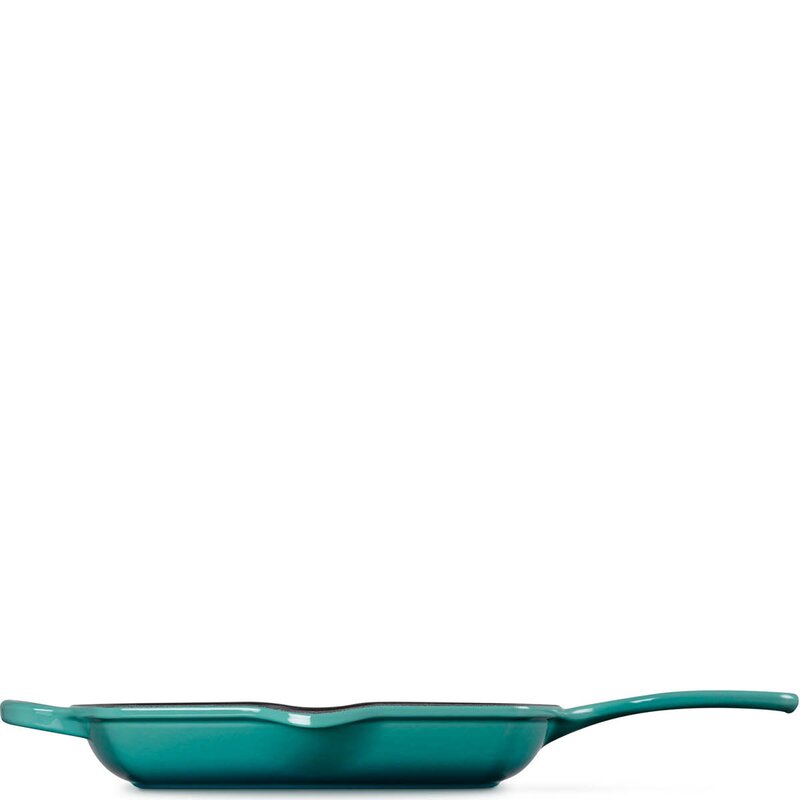 Le Creuset Signature kvadratisk grillpanne i støpejern 26 cm Bleu Riviera