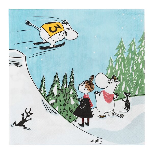 MoominArabia – Mummi serviett 33×33 cm skihopp