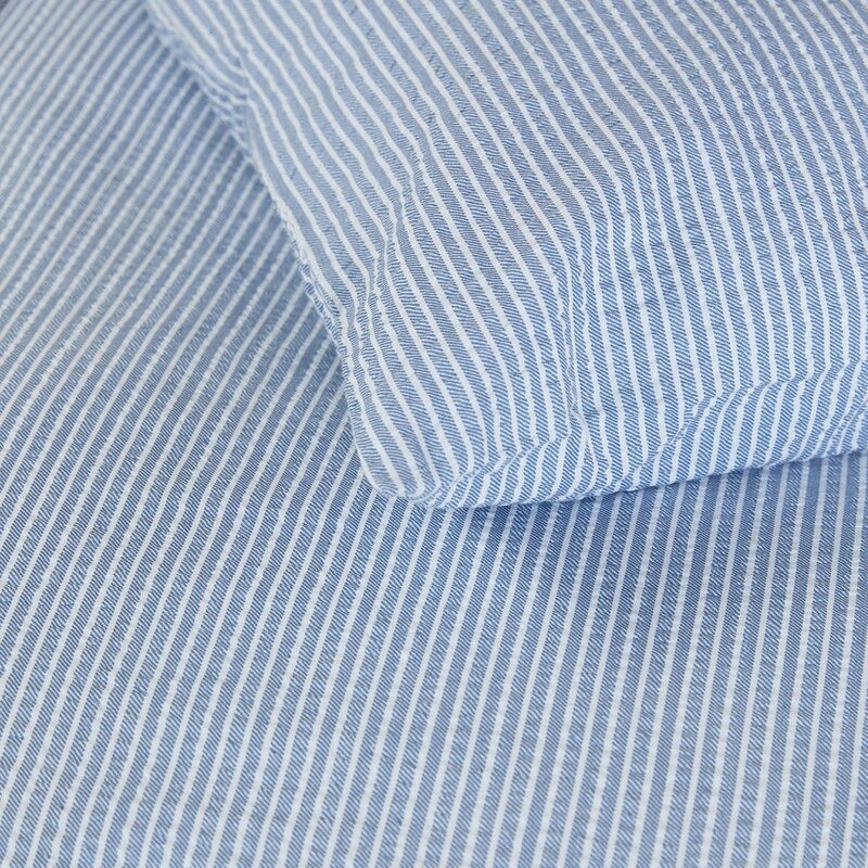 Høie Lykke krepp sengesett 140x200 cm denimblå