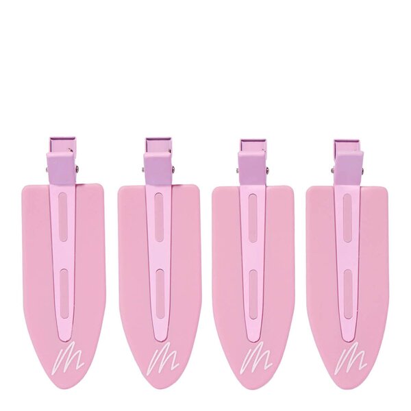 Mermade No crease hårklemme jumbo 4 stk rosa