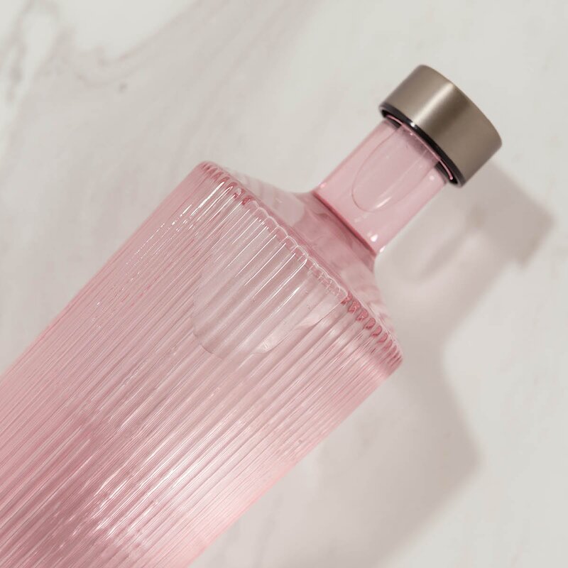 Paveau Ribbed Elegance flaske Pink 1,25L rosa