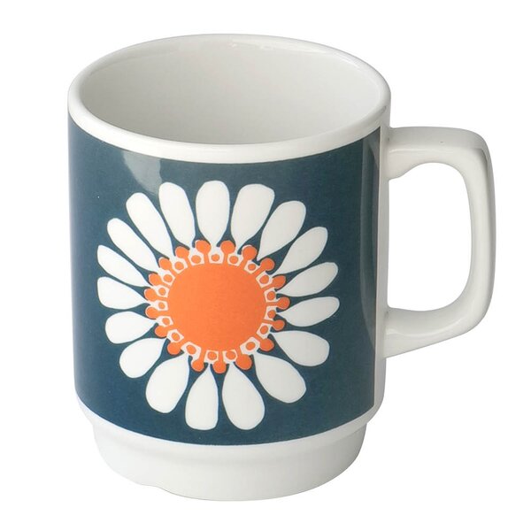 Figgjo Daisy krus 30 cl hvit/blå/oransje