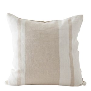 Tell Me More Jules putetrekk i lin 50x50 cm beige striper
