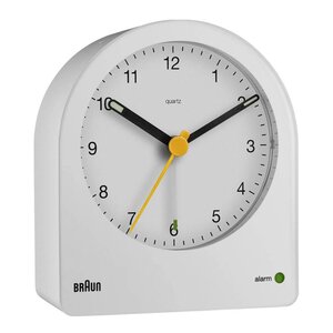Braun Vekkerklokke analog 9,7 cm hvit