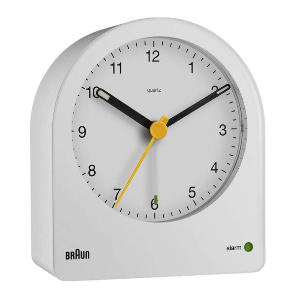 Braun Vekkerklokke analog 9,7 cm hvit