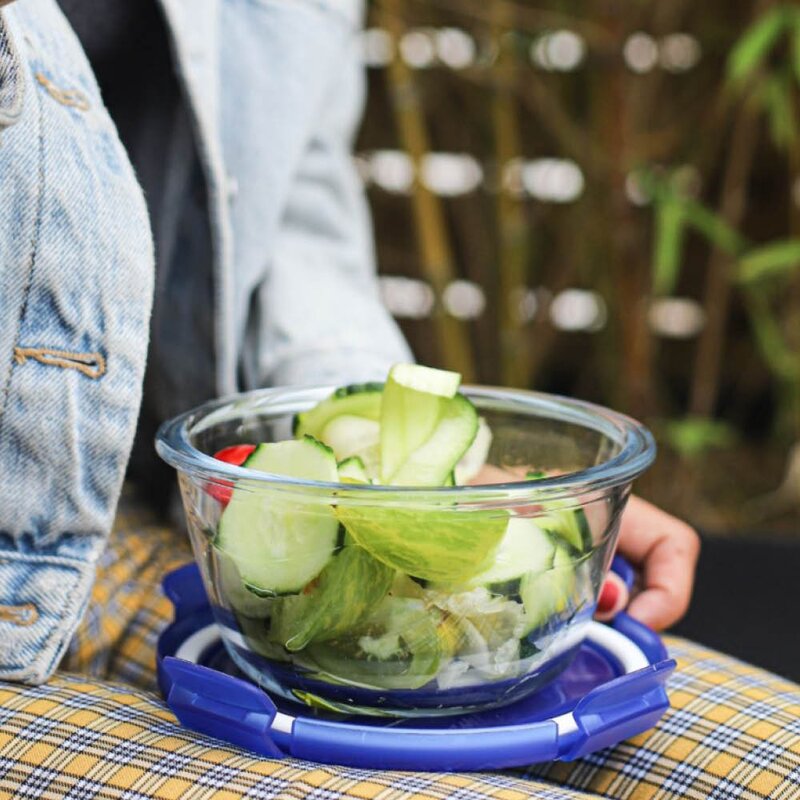 Pyrex Cook & Go oppbevaringsboks 0,7L blå/klar