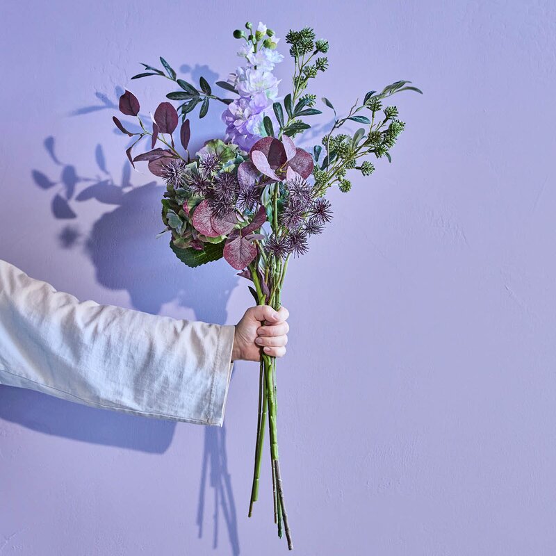 House Doctor Calm Purple kunstig plante 25x38 cm multi