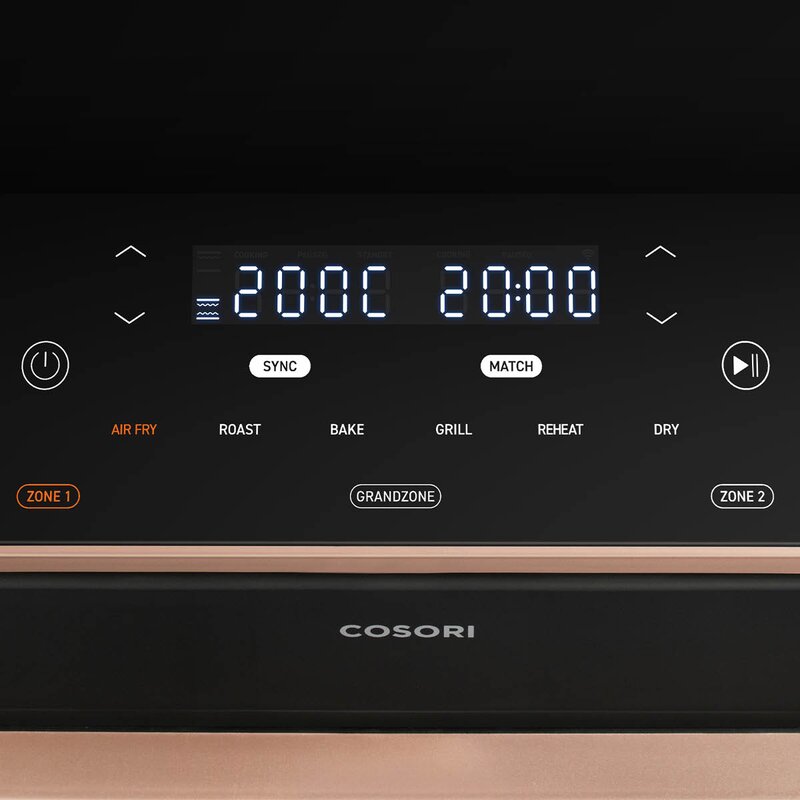 Cosori Dual Blaze Twinfry airfryer 10L mørk grå