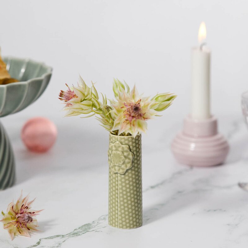 Dottir Pipanella Dot vase 9 cm wasabi