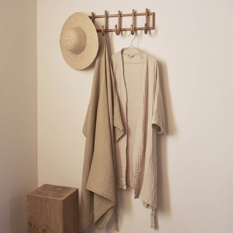 The Organic Company FINE badekåpe M/L stone