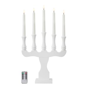 Markslöjd Rydboholm adventstake 5 lys 53 cm hvit