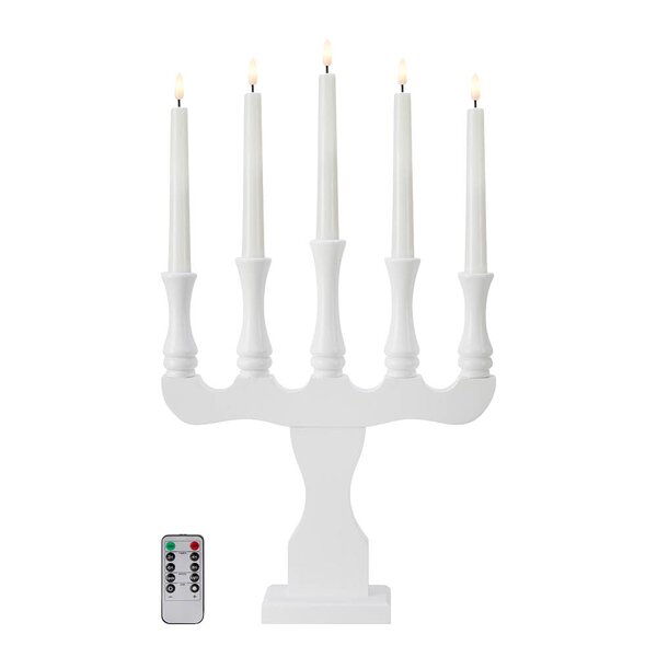 Markslöjd Rydboholm adventstake 5 lys 53 cm hvit