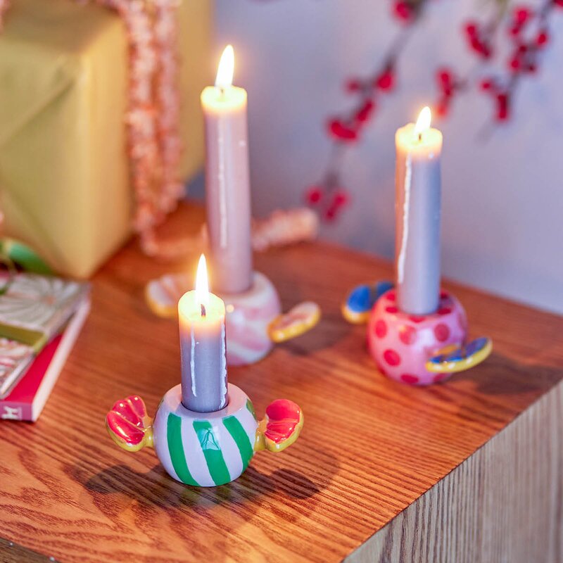 Bloomingville Caramella lysestake 3 stk 9,5x4,5x5 cm multi