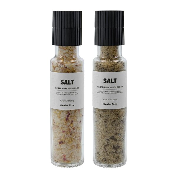 Nicolas Vahé Gaveeske salt hvitvin og sjalott + salt rosmarin og oliven