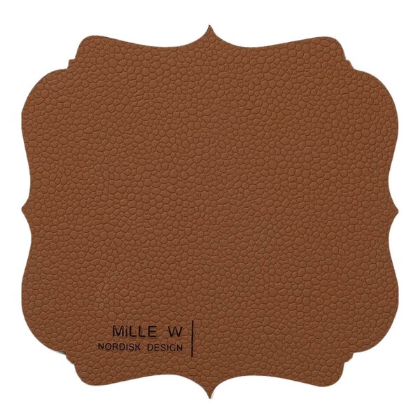 MiLLE W NORDISK DESIGN Vintage glassbrikke 12x12 cm brun