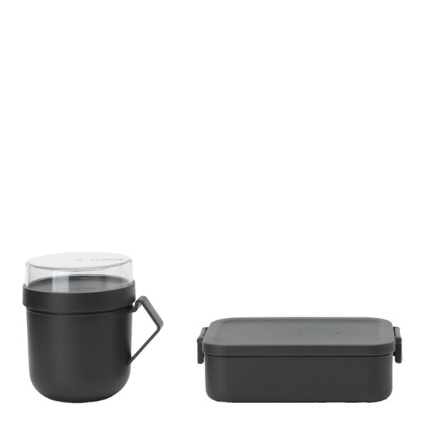Brabantia Make & Take lunsjsett 2 deler mørk grå