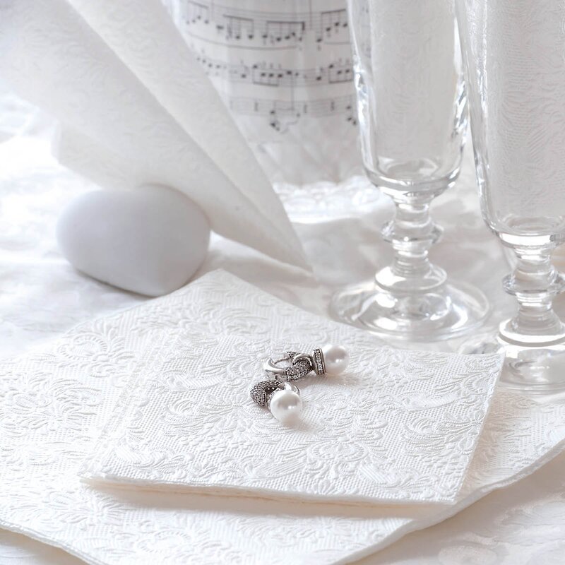 Ambiente Elegance serviett 20x20 cm White