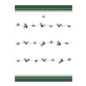 Sögne Home Desember kjøkkenhåndkle 45x60 cm kongler grønn