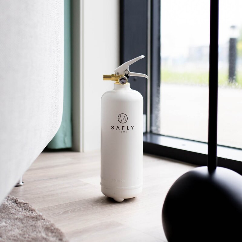 Safly Brannslukningsapparat 2 kg hvit