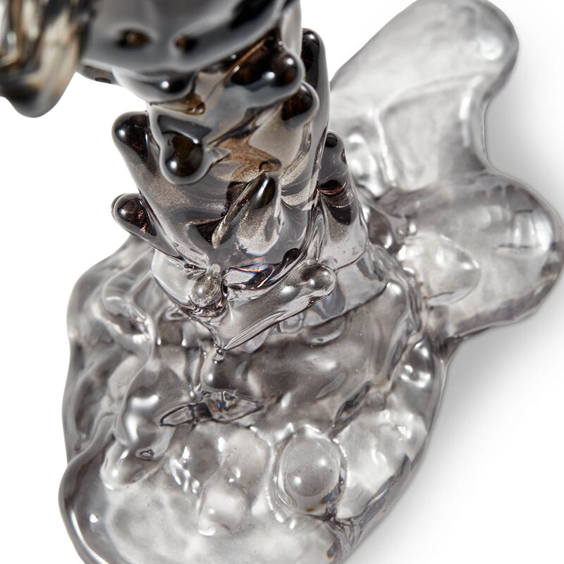 Pols Potten Drip lysestake i glass S 14 cm svart