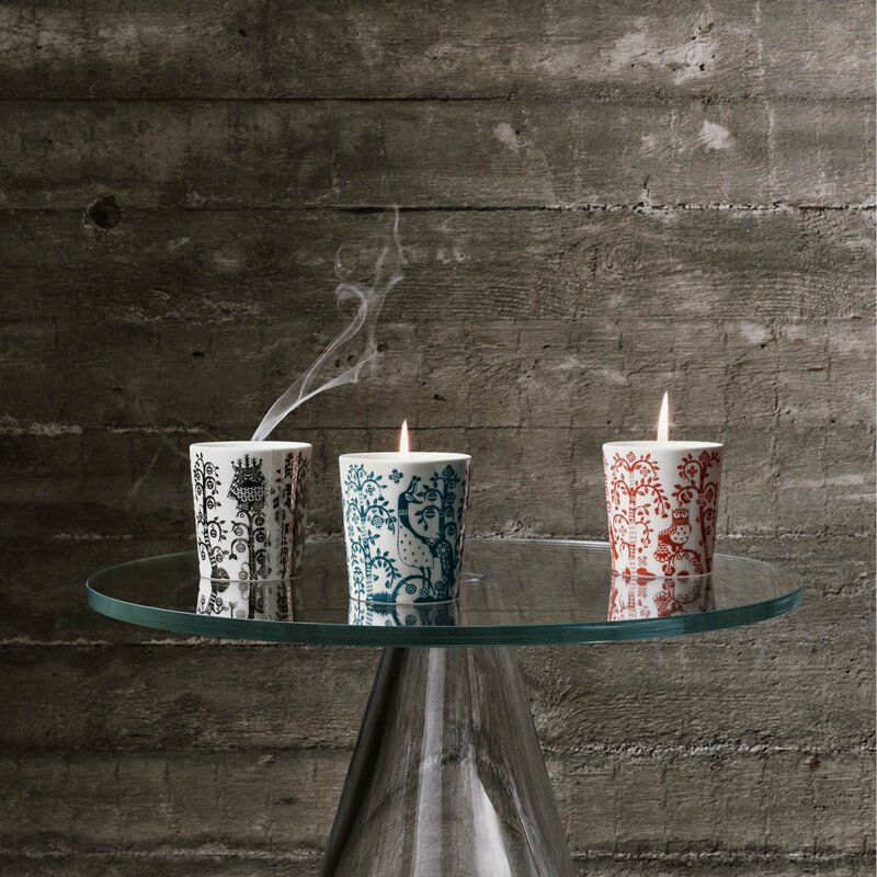 iittala Taika lys 9 cm granatrød
