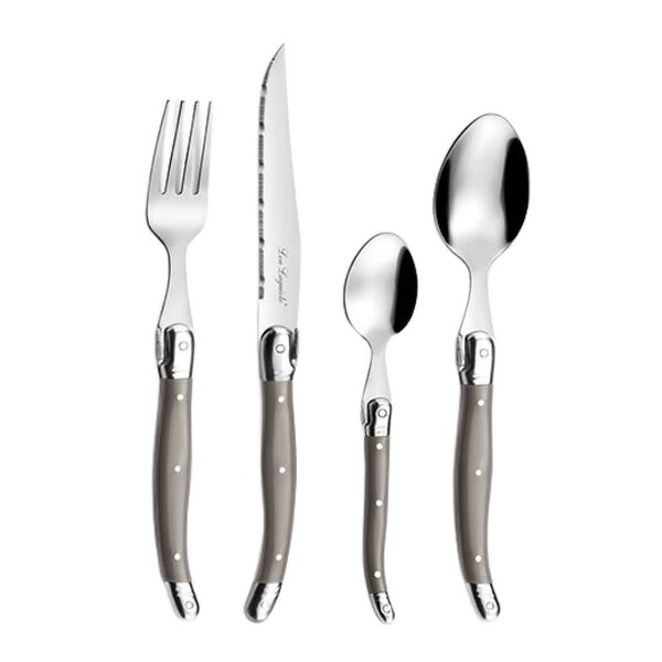 Lou Laguiole Tradition bestikksett 24 deler taupe