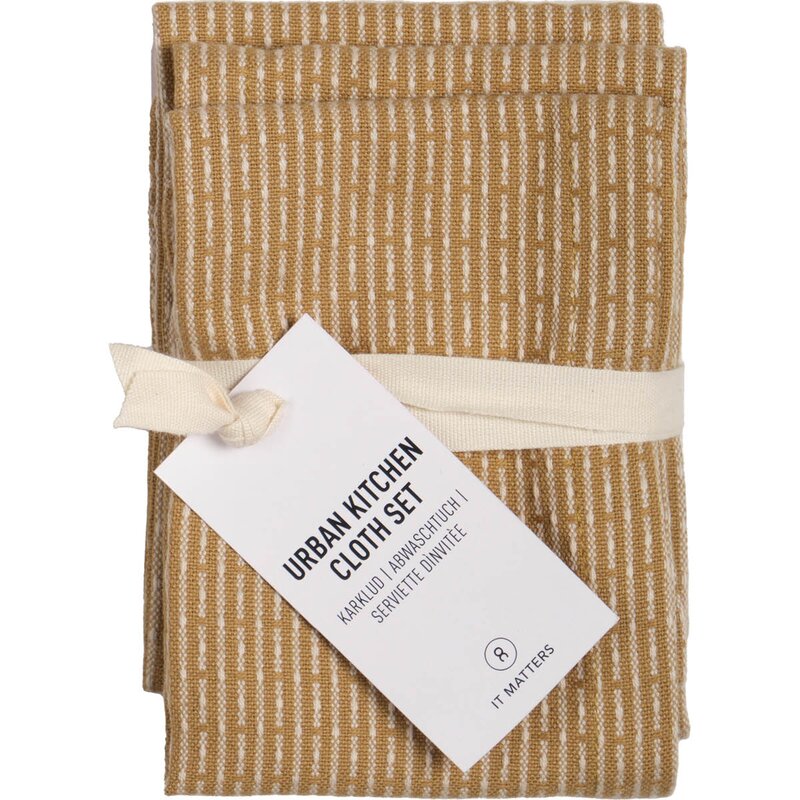 The Organic Company Kjøkkenklut 18x35 cm 3 stk khaki stone