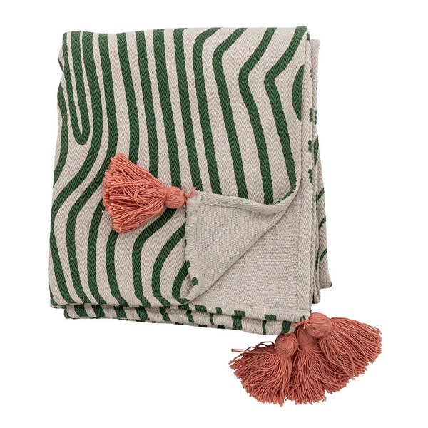Bloomingville Woodsby pledd 160x130 cm flerfarget