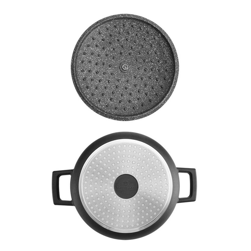 MasterClass Cast Aluminium lav gryte 2,5L svart