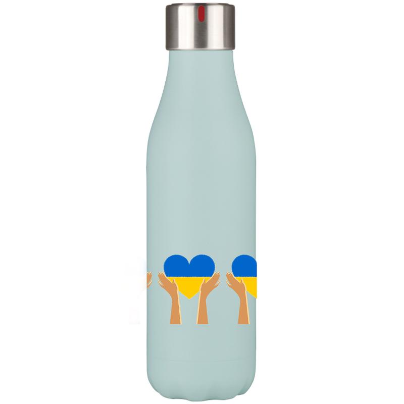Les Artistes Bottle Up termoflaske 0,5L Peace for Ukraine isblå