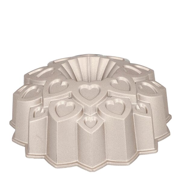 Birkmann Contoura bakeform love 29 cm sølv