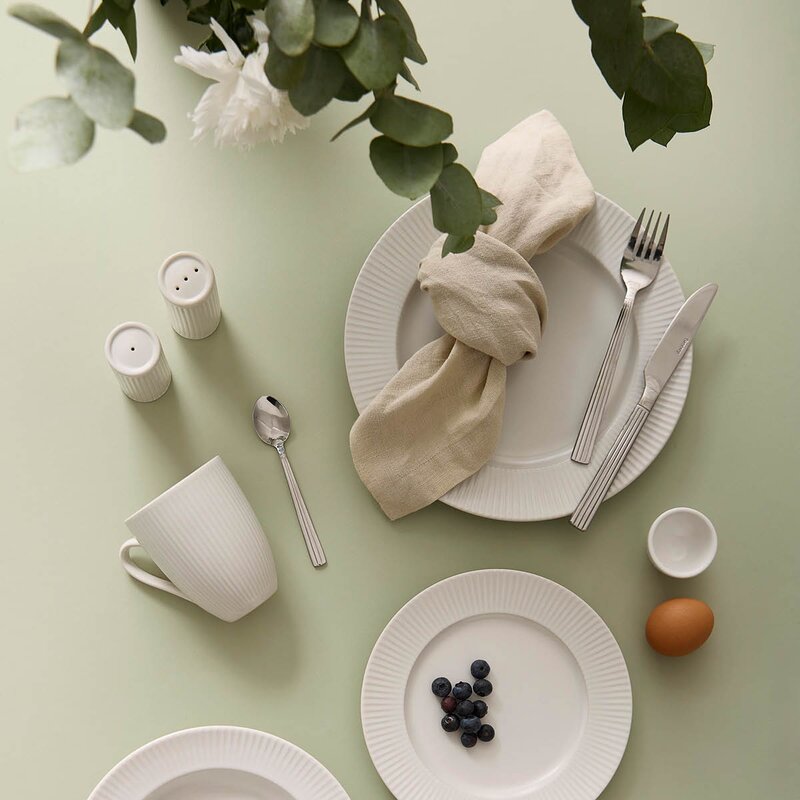 Aida Groovy stentøy salt og- pepper gaveeske hvit