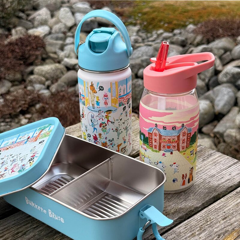 Modern House Bukkene Bruse drikkeflaske 0,4L back to school blå