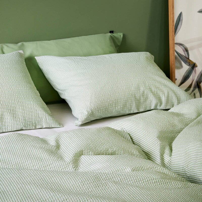 Høie Lykke krepp sengesett 140x200 cm lavendel