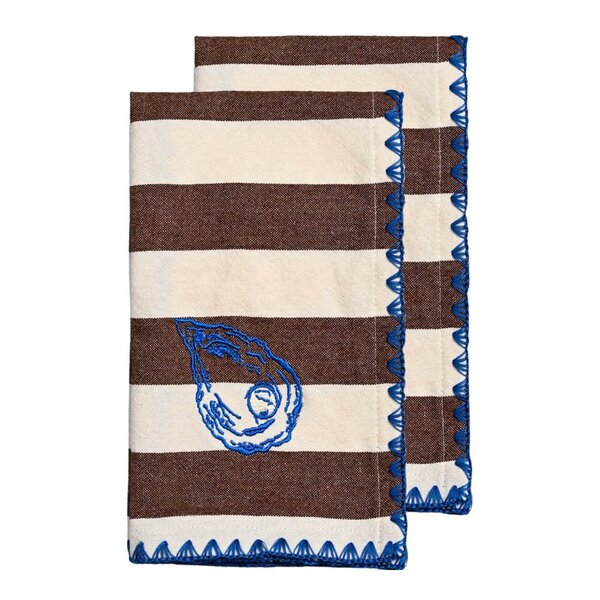 ByOn Bubba oyster serviett 45x45 cm 2 stk brun