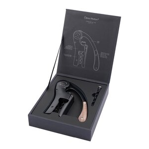 L´Atelier du Vin Oeno motion gavesett med korketrekker svart/valnøtt